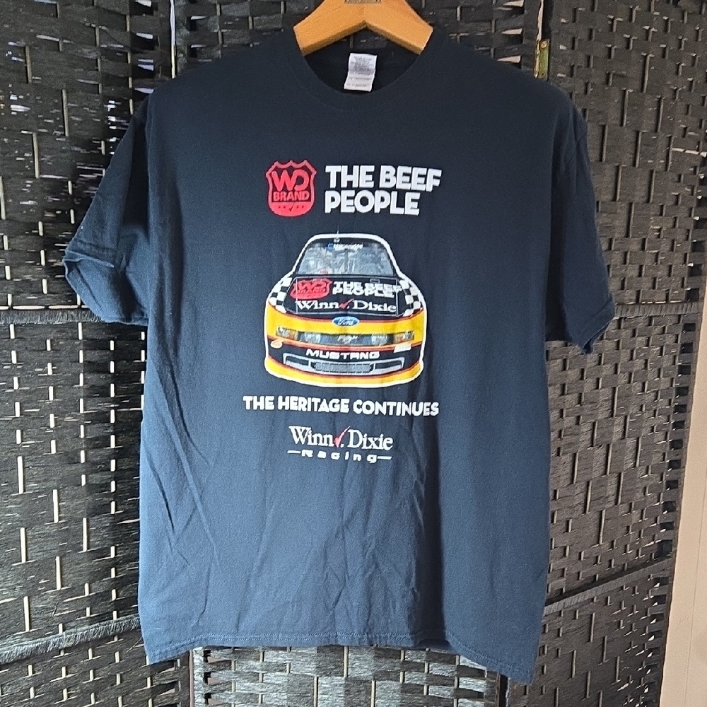 Winn Dixie The Beef People Mark Martin Vintage Xl Mens Cotton Shirt